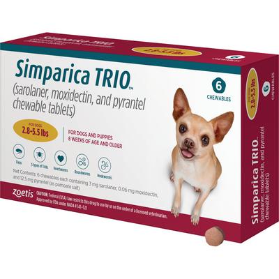 Simparica Trio Chewable Tablets (Flea/Tick/Heartworm)