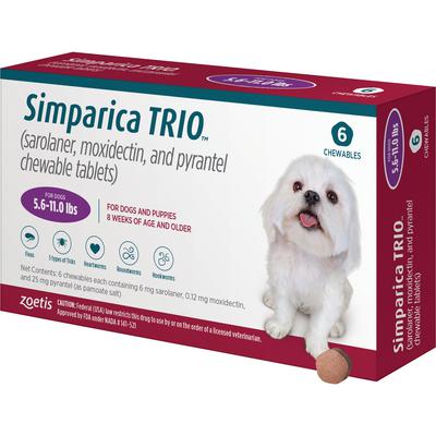 Simparica Trio Chewable Tablets Flea Tick Heartworm EaglesNestPetPharmacy