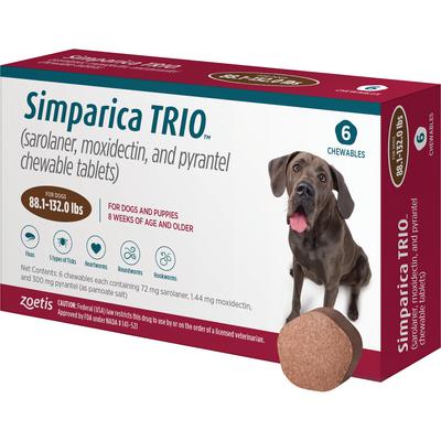 Simparica Trio Chewable Tablets Flea Tick Heartworm EaglesNestPetPharmacy